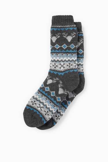 Men - Socks - blue / gray