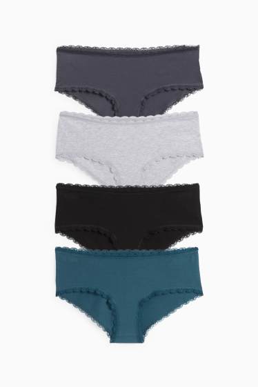 Damen - Multipack 4er - Hipster - dunkelblau