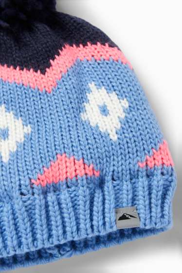 Nena - Gorro d’esquí amb borla - amb motiu - blau