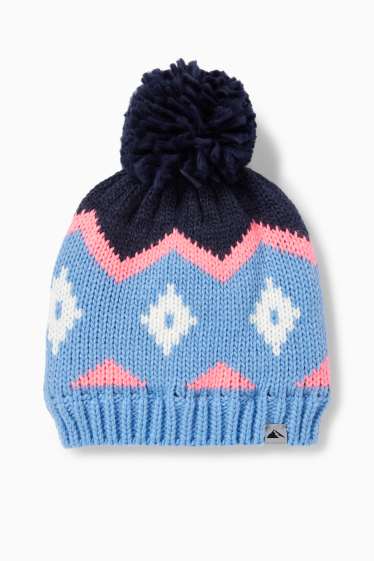 Nena - Gorro d’esquí amb borla - amb motiu - blau