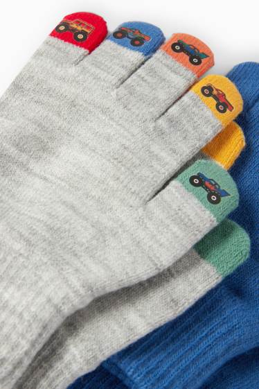 Children Boys - Gloves - light gray
