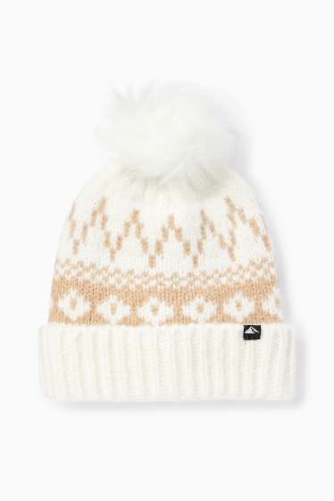 Nena - Gorro d’esquí amb borla - amb motiu - blanc trencat
