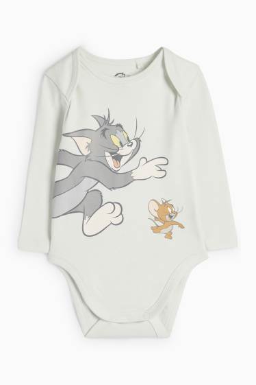 Niemowlęta chłopcy - Tom & Jerry - body niemowlęce - miętowa zieleń