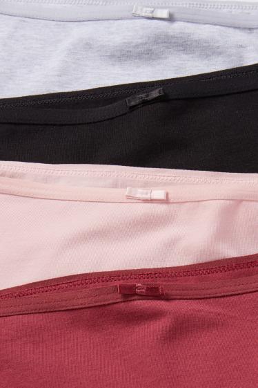 Dames - Set van 4 - slip - donkerrood