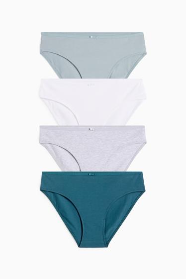 Femmes - Lot de 4 - culottes - vert