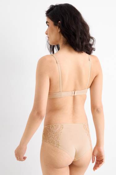 Femmes - Soutien-gorge avec armatures - PLUNGE - ampliforme - beige clair