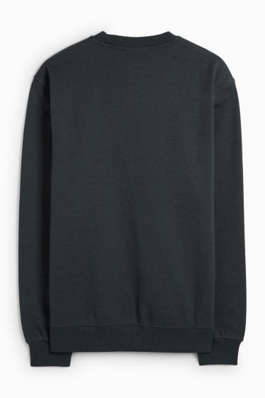 Pánské - Mikina - strukturovaná - tmavozelená