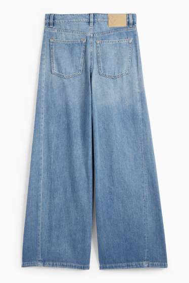 Dames - Wide leg jeans - mid waist - jeanslichtblauw