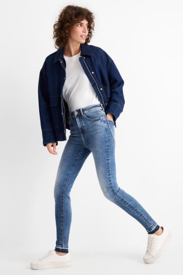 Dámské - Skinny jeans - high waist - LYCRA® ADAPTIV Fiber - džíny - modré