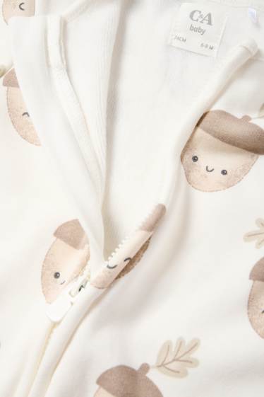 Unisex - Eikel - babypyjama - crème wit