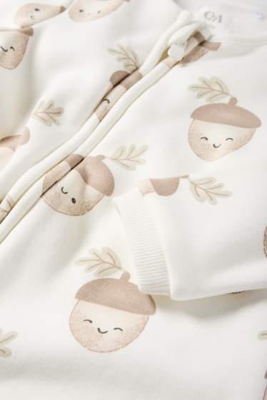 Unisex - Eikel - babypyjama - crème wit