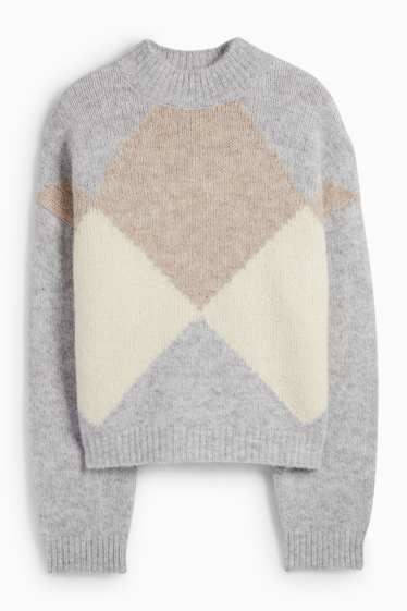 Women - Jumper - check - multicoloured