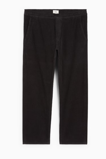 Herren - Cordhose - Relaxed Fit - schwarz