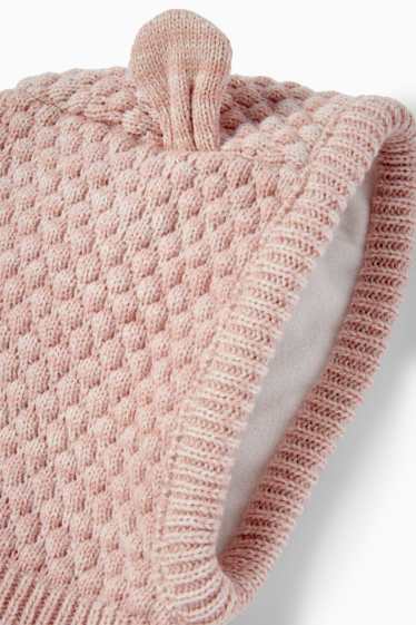 Baby Girls - Baby balaclava - textured - rose