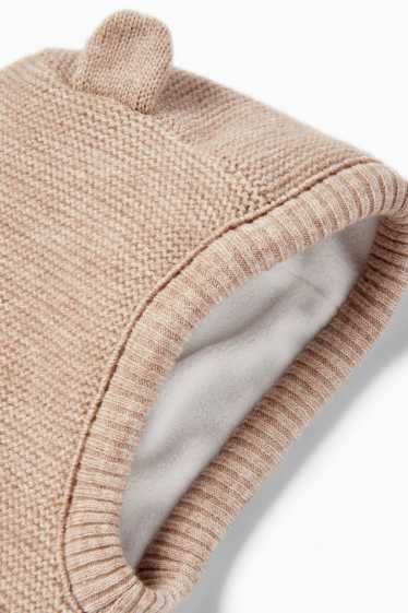 Unisex - Baby-Schlupfmütze - beige