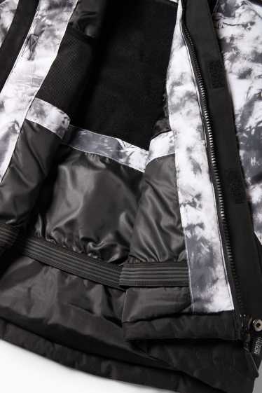 Kinderen: jongens - Ski-jas met capuchon - waterdicht - zwart