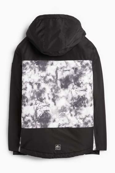 Kinderen: jongens - Ski-jas met capuchon - waterdicht - zwart