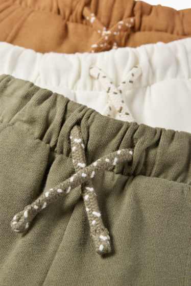 Bébés garçons - Lot de 3 - pantalons de jogging bébé - blanc / vert