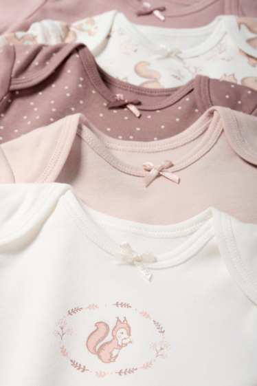 Baby Mädchen - Multipack 5er - Eichhörnchen - Baby-Body - rosa
