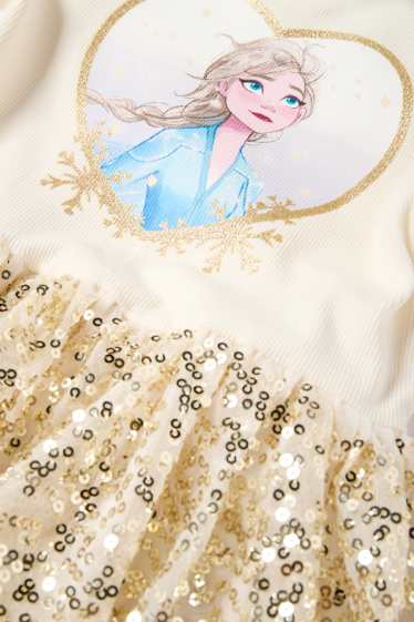 Enfants filles - La Reine des neiges - robe - blanc crème