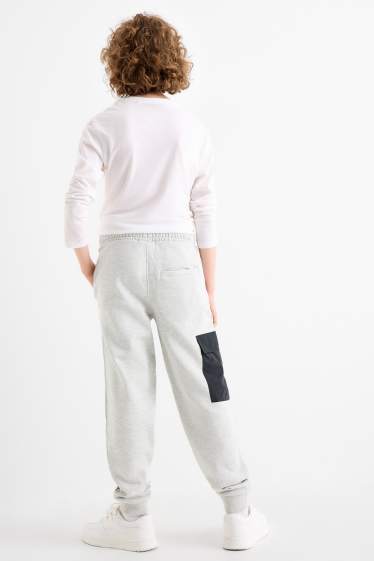Kinder Buben - Jogginghose - hellgrau-melange