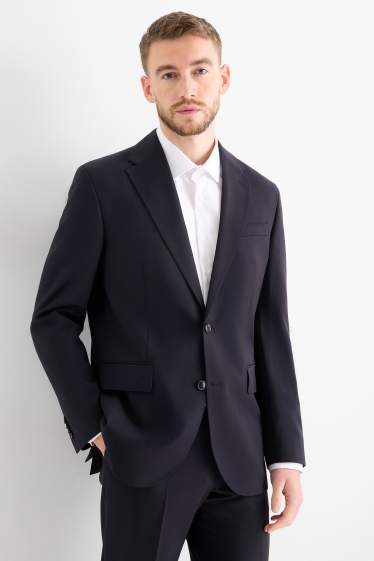 Bărbați - Sacou modular - regular fit - Flex - amestec de lână - LYCRA® - albastru închis