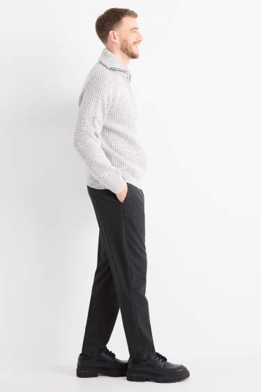 Uomo - Pantaloni chino - tapered fit - grigio scuro
