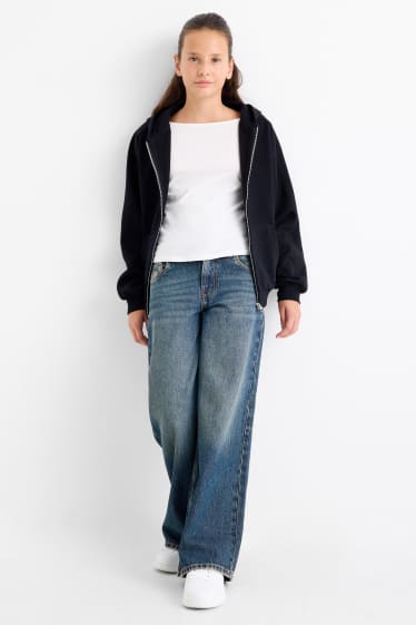 Kinder Mädchen - Baggy Jeans - dunkeljeansblau