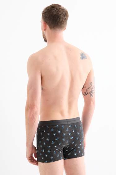 Men - Multipack of 3 - trunks - blue / gray
