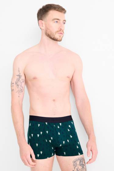 Herren - Multipack 3er - Trunks - dunkelgrün