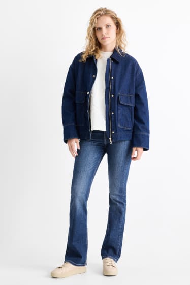 Damen - Bootcut Jeans - High Waist - LYCRA® - jeansblau