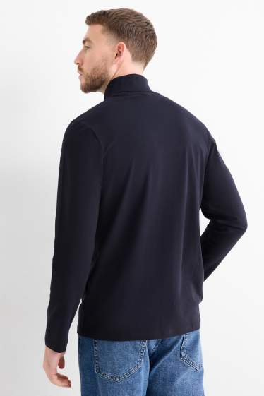 Home - Samarreta de coll alt - blau fosc