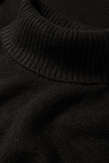 Damen - Strickkleid - schwarz