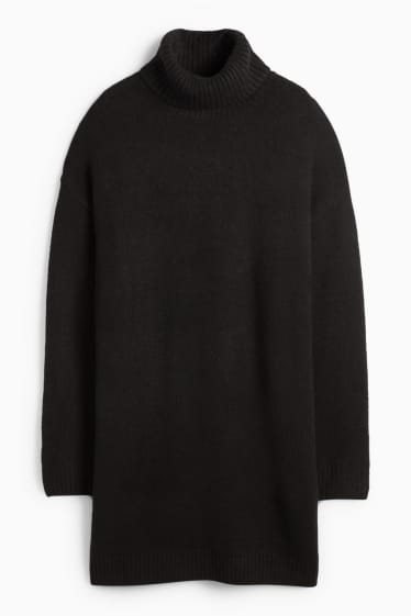 Damen - Strickkleid - schwarz