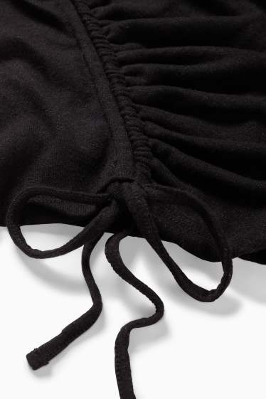 Damen - Langarmshirt - Slim Fit - schwarz