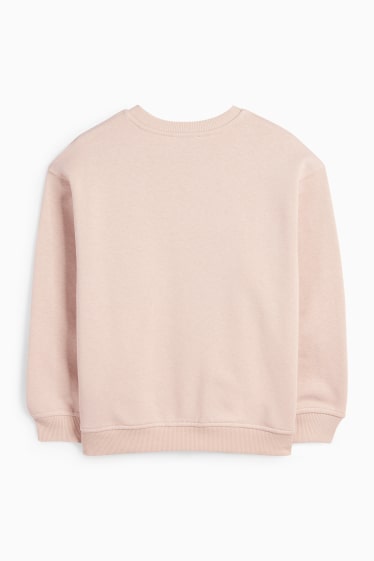 Enfants filles - Sweat orné de pierres de strass - rose