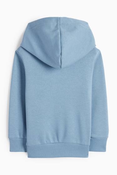 Kinderen: jongens - Dinosaurus, tijger en voertuigen - hoodie - blauw