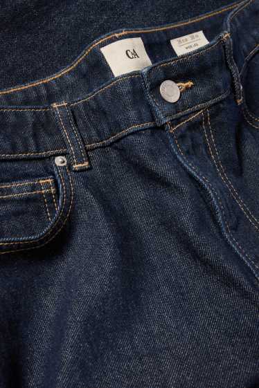 Women - Wide leg jeans - low-rise waist - denim-dark blue