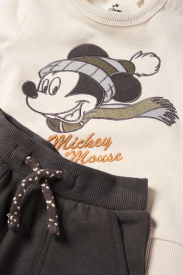 Baby Jungen - Micky Maus - Baby-Outfit - 2 teilig - hellbeige