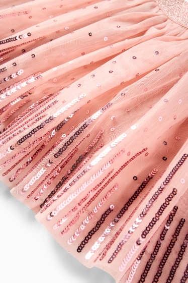 Kinder Mädchen - Pailletten-Rock - rosa