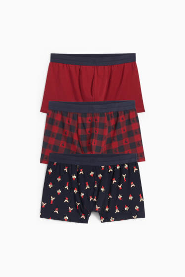 Herren - Multipack 3er - Weihnachts-Trunks - dunkelblau