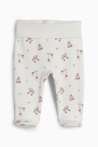 Neonate - Pinguino - completo per neonati - 2 pezzi - bianco / rosa