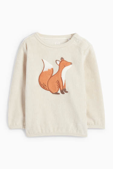 Baby Buben - Fuchs - Baby-Outfit - gerippt - 2 teilig - beige