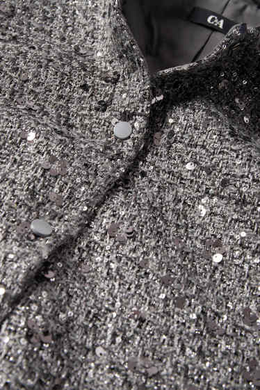 Dámské - Business buklé blejzr - regular fit - stříbrná