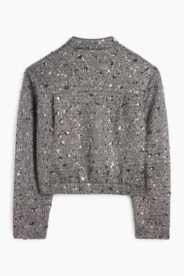 Dámské - Business buklé blejzr - regular fit - stříbrná