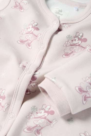 Bebeluși - fete - Minnie Mouse - pijama salopetă bebeluși - căptușită cu pluș - roz