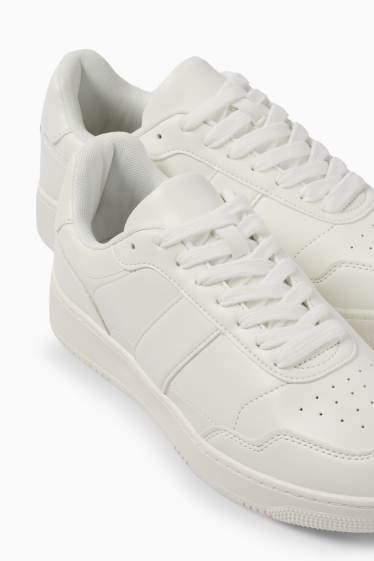 Women - Trainers - faux leather - white