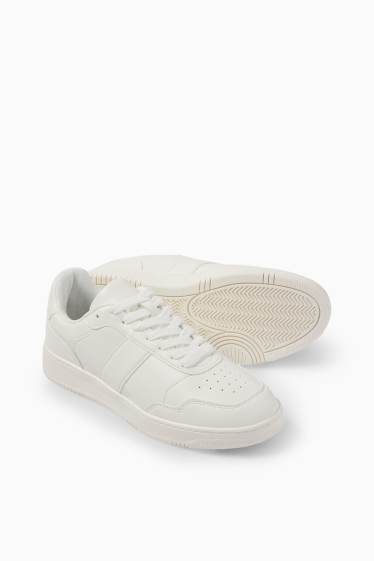 Women - Trainers - faux leather - white