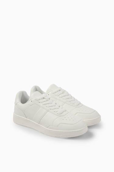 Women - Trainers - faux leather - white