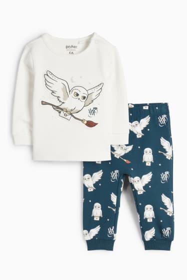 Unisex - Harry Potter - babypyjama - 2-delig - donkerblauw / wit